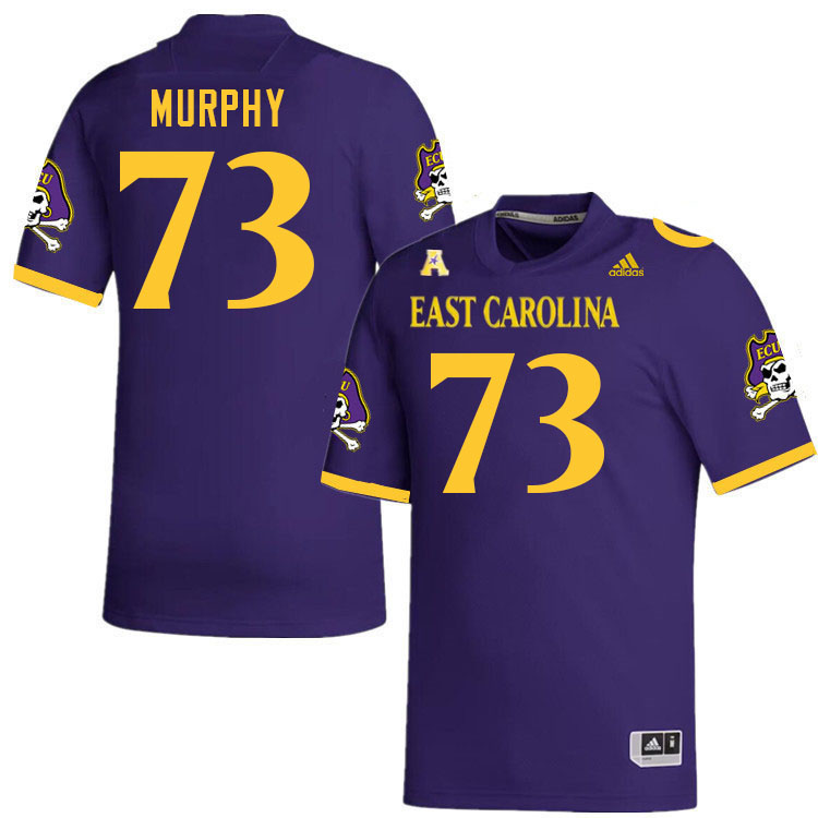 Men #73 Owen Murphy ECU Pirates College Football Jerseys Stitched Sale-Purple - Click Image to Close